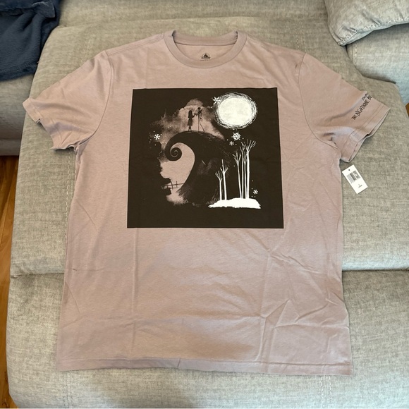 Disney Parks Nightmare Before Christmas Jack and Sally Soft T-Shirt Large - Picture 1 of 6